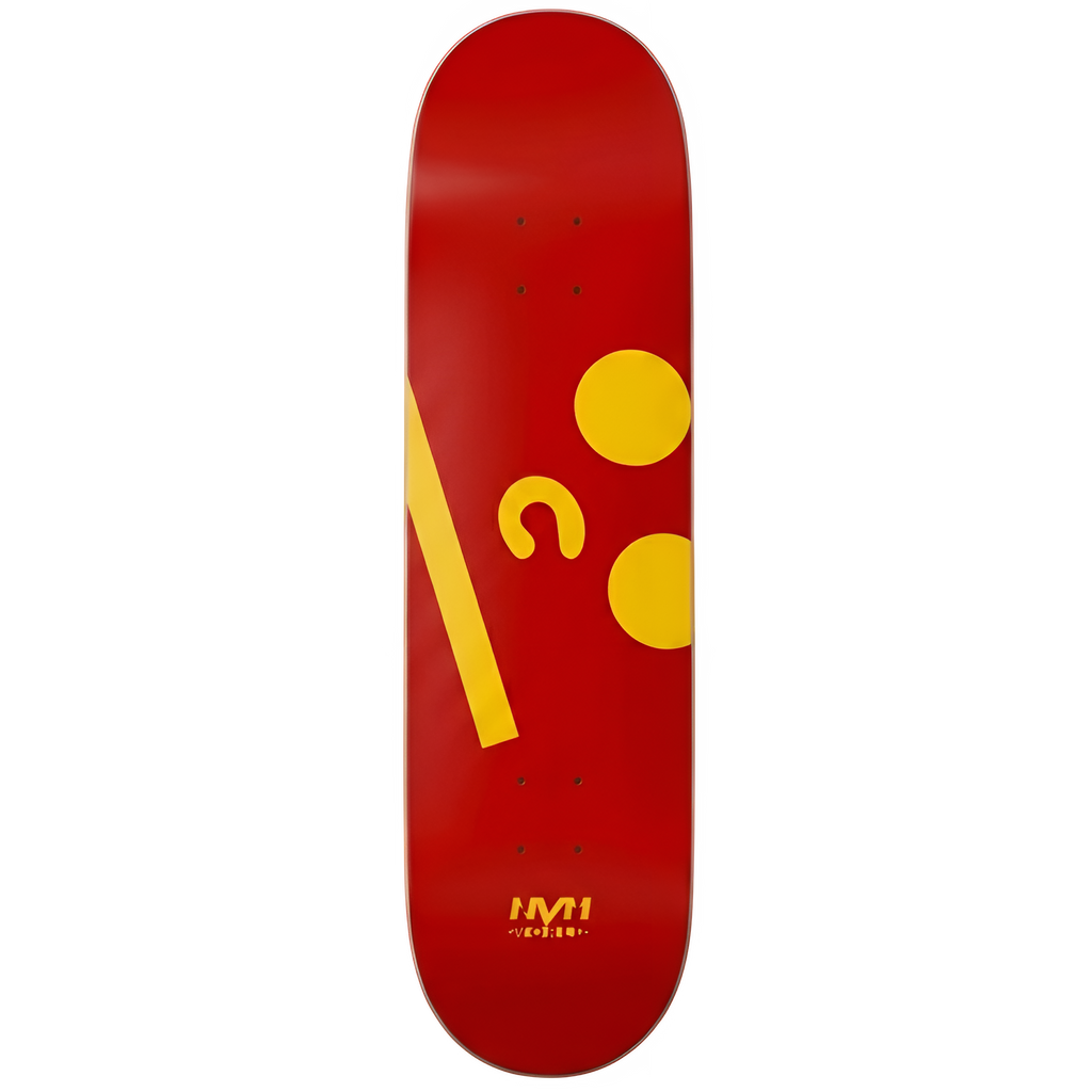 nvmw skateboard deck red/yellow