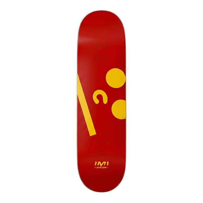 nvmw skateboard deck red/yellow