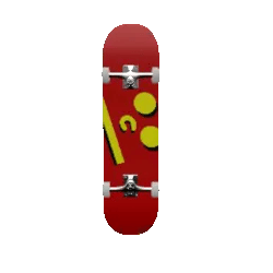 nvmw skateboard deck red/yellow