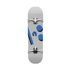 nvmw skateboard deck white/blue